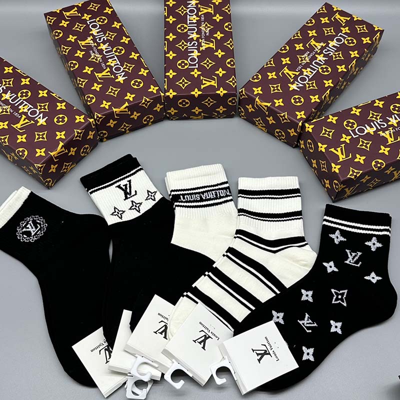 Set of 5 Pairs of Cotton Breathable Ankle Socks WZ-924000278