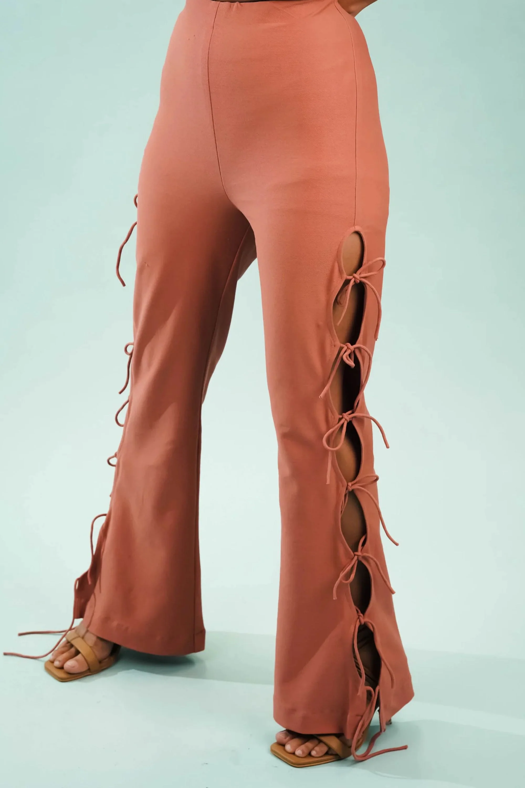 Side Cut Out Knitted Pant
