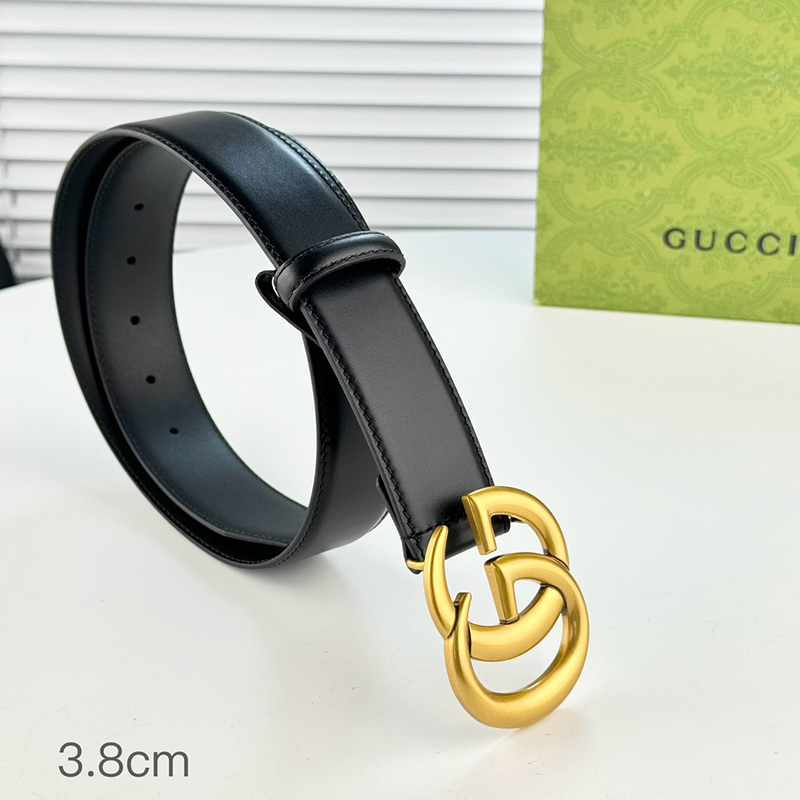 Fashion Top quality Golden Buckle Wide-3.8cm Real Leather Belt PD-862102