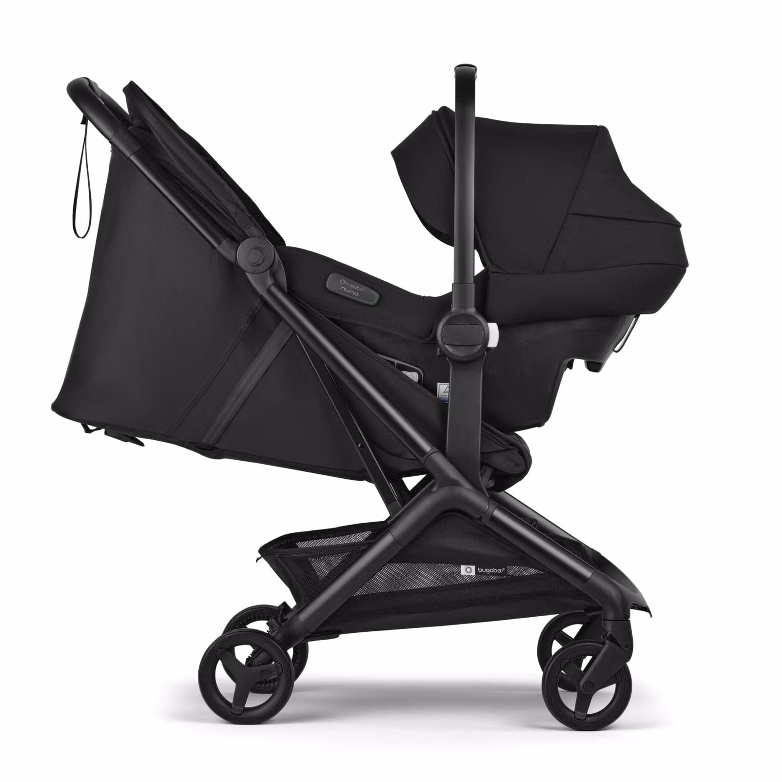 Bugaboo Butterfly 2 + Turtle Air Shield Travel System Bundle - Black / Forest Green / Forest Green / Black