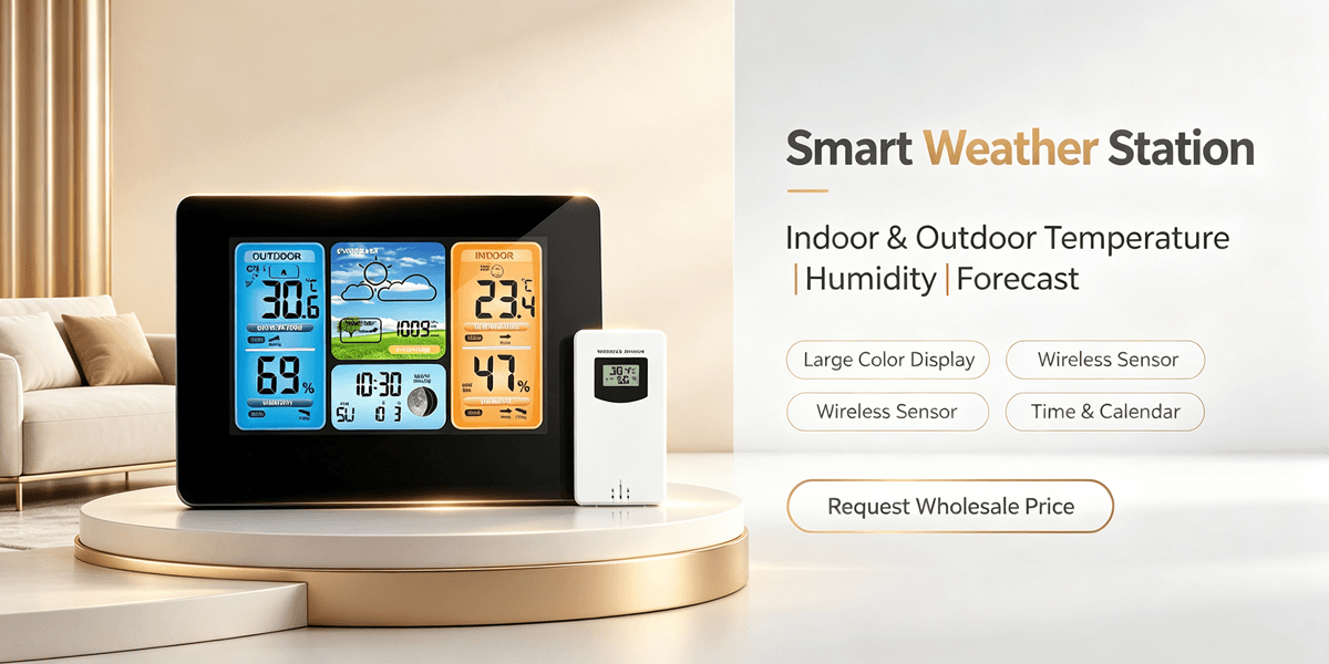LIORQUE® Smart Weather Station: All-in-One Indoor & Outdoor Climate Monitor For Global Wholesale Partners - LIORQUE