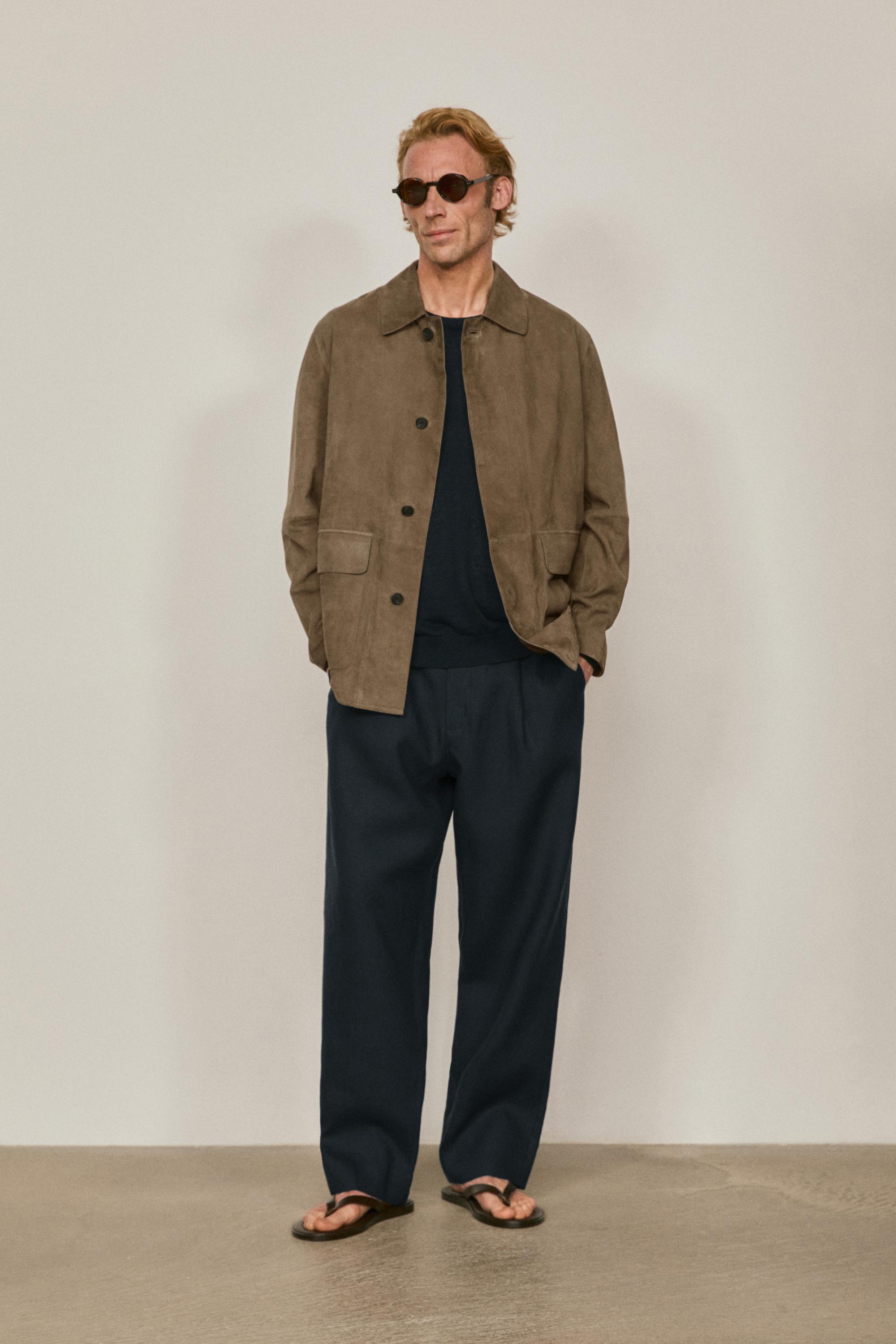 Sobrecamisa bolsillos piel ante - LIMITED EDITION