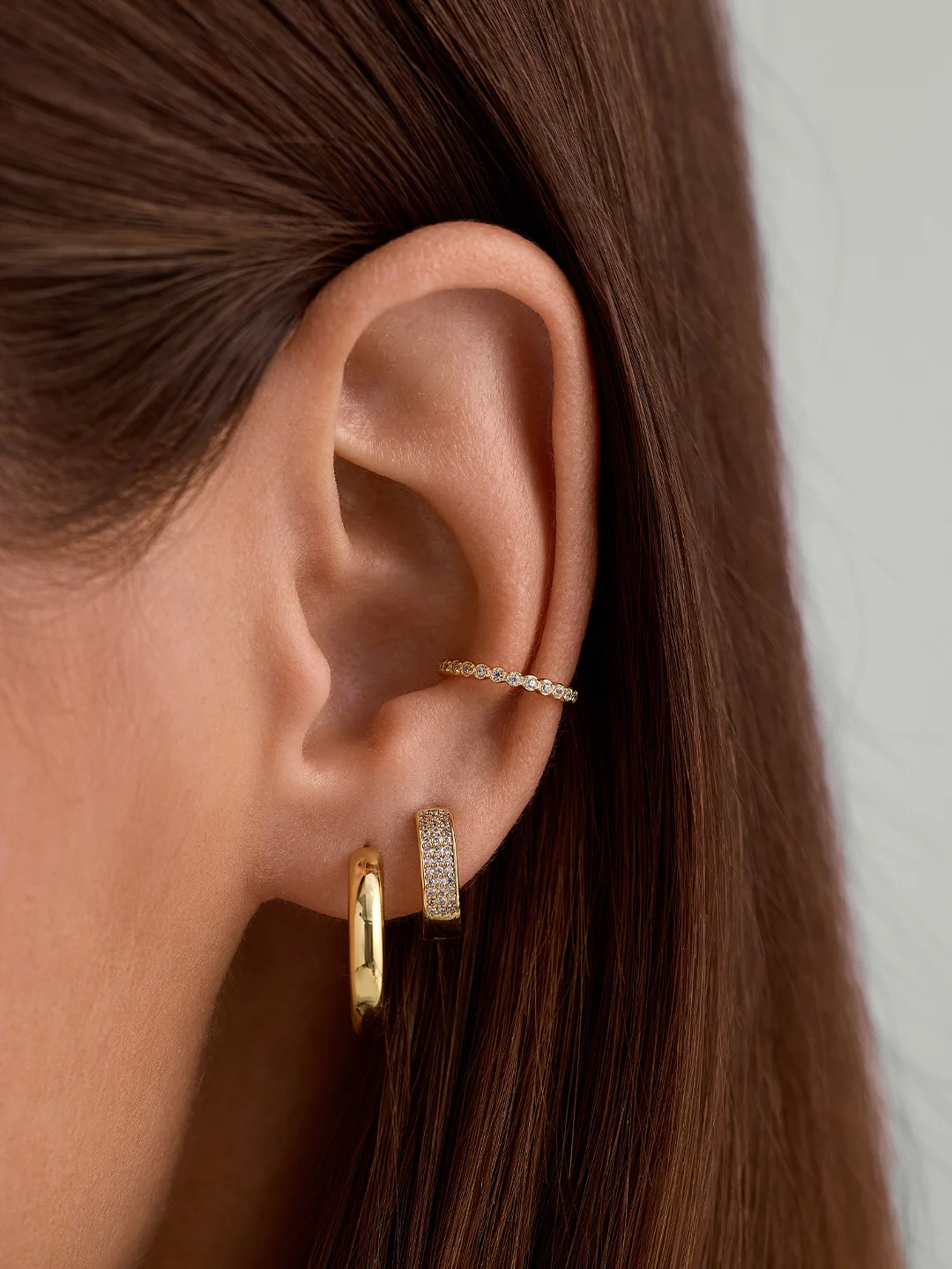 Bezel Sapphire Ear Cuff