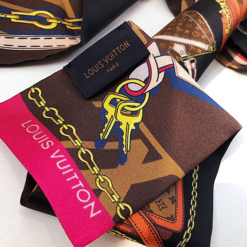 120x8cm Bag Prints Handbag Ribbon Scarf Neck Bow WJ-987035