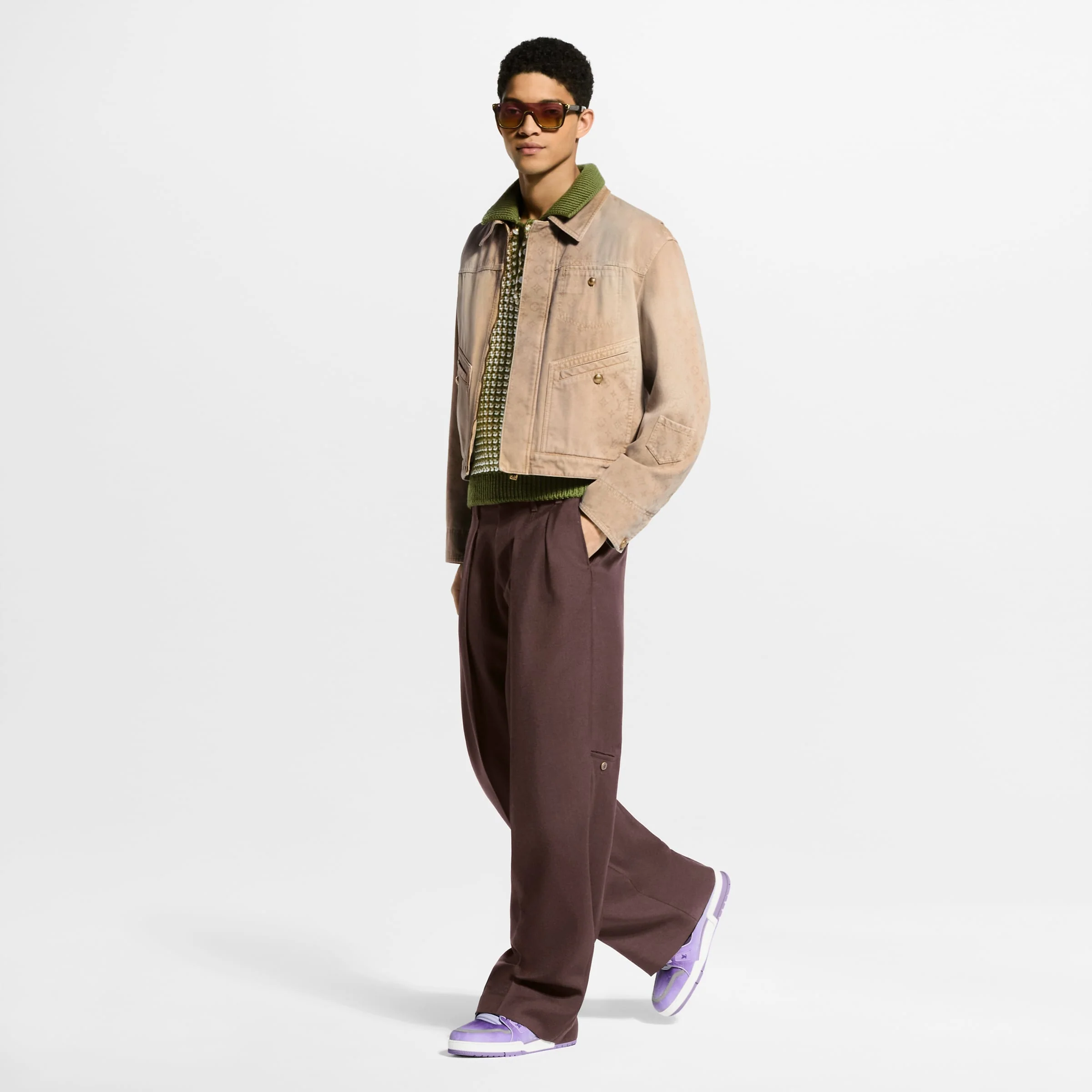 Trainer Sneaker Monogram-printed canvas Purple