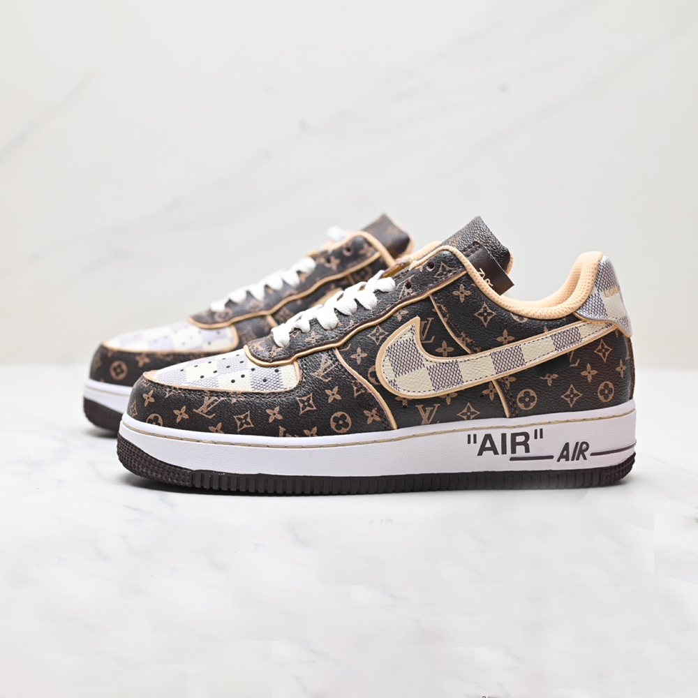 NK Air Force 1 x Lois Vuton Monograme Dark Brown NNL24112002