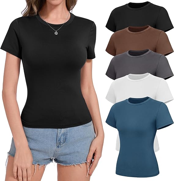 AERLEN 5 Pack T Shirts for Women