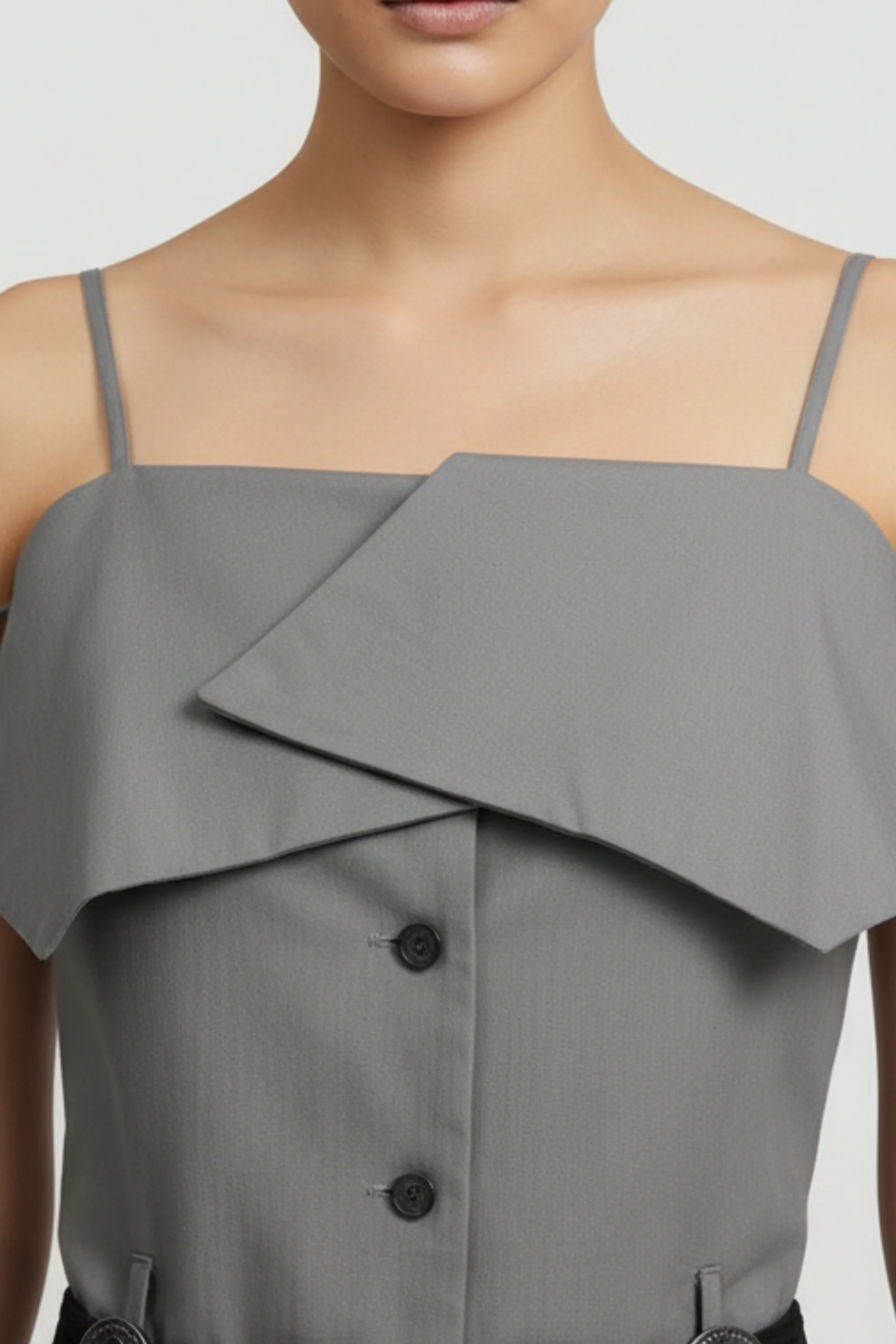 Twyla Grey Pleated Dress