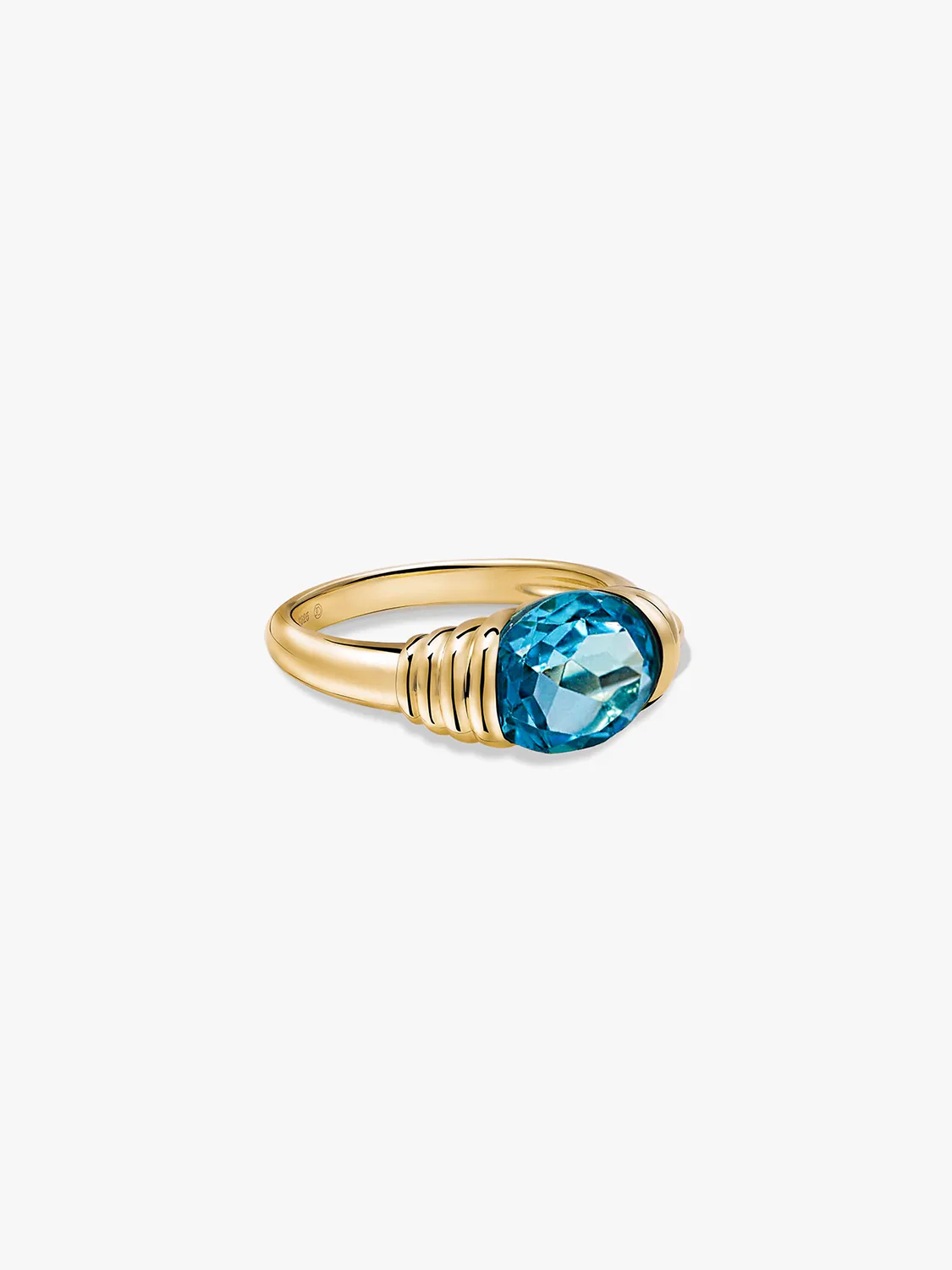 Blue Topaz Statement Ring