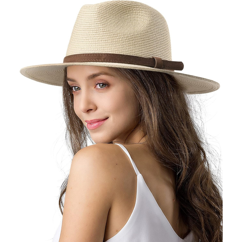 Women's Men's Wide Brim Straw