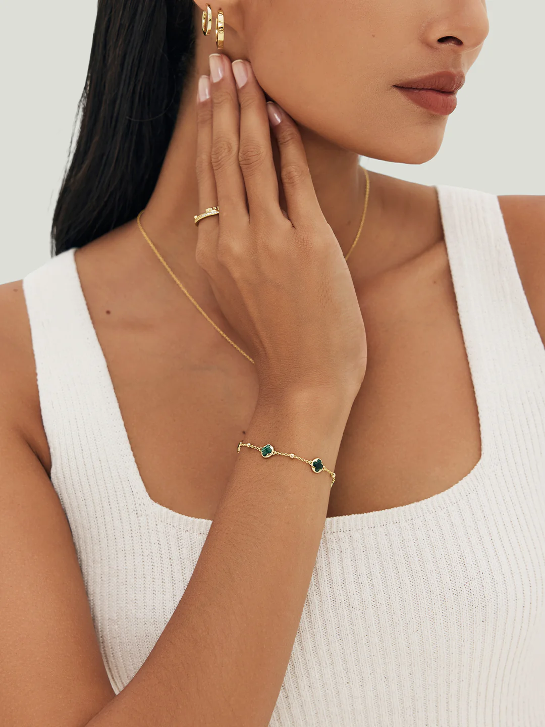 Clover Malachite Bracelet