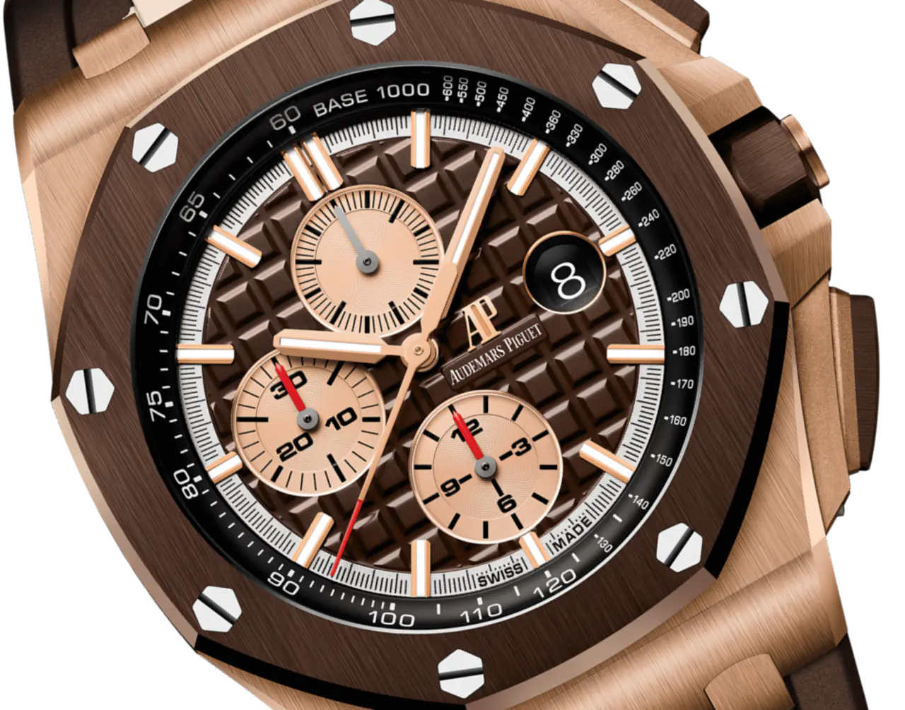 A&P OFFSHORE Pink Gold Brown Camouflage Dial CHRONOGRAPH 44mm 26401RO.OO.A087CA.01