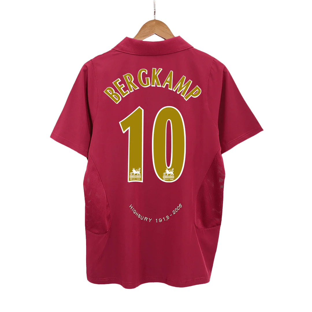 BERGKAMP #10 Arsenal 2005/06 Home Retro Soccer Jersey