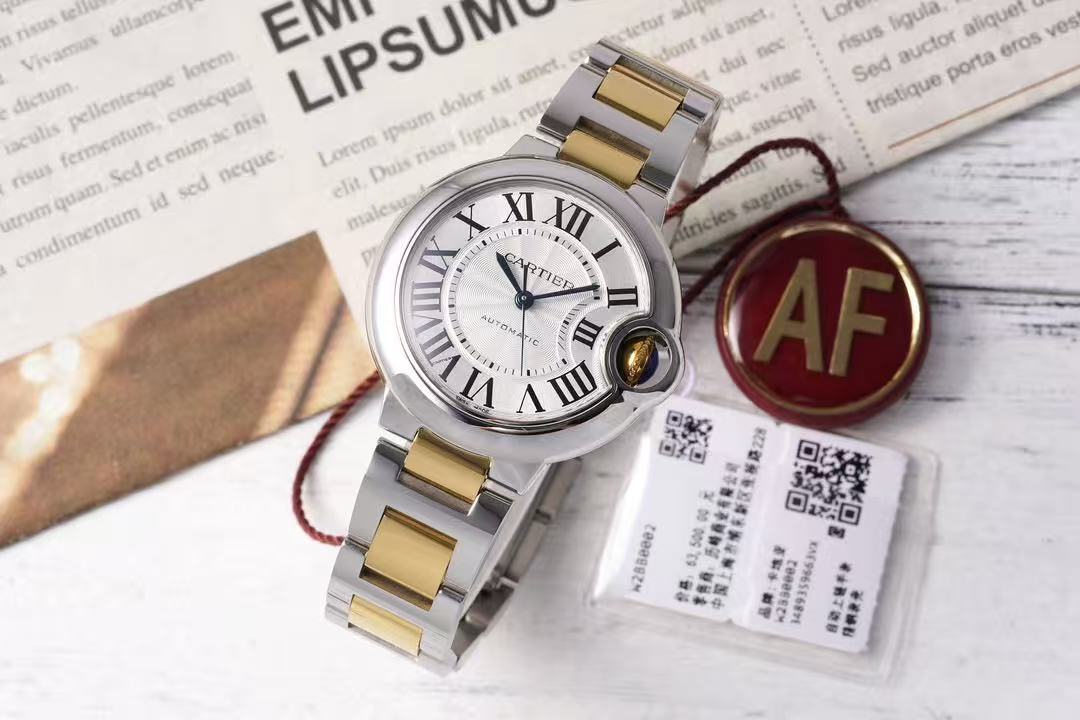 【SUPER CLONE】12A Cartier BALLON BLEU Gold mix 33mm