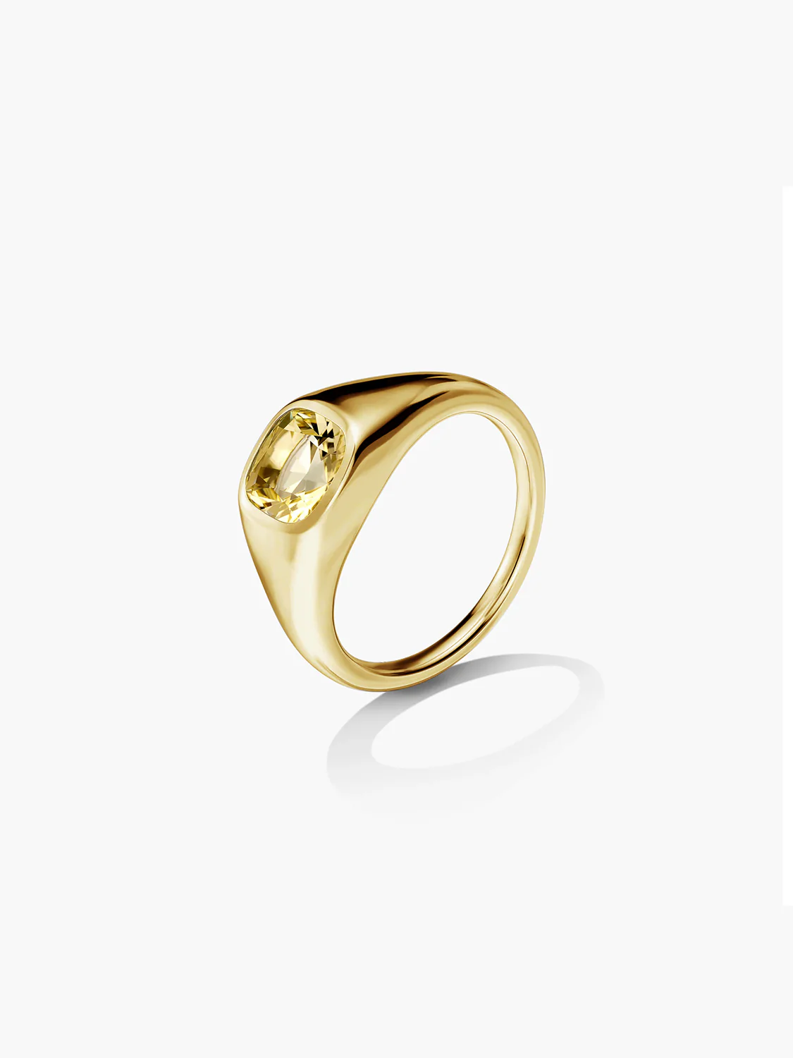 Citrine Glow Signet Ring