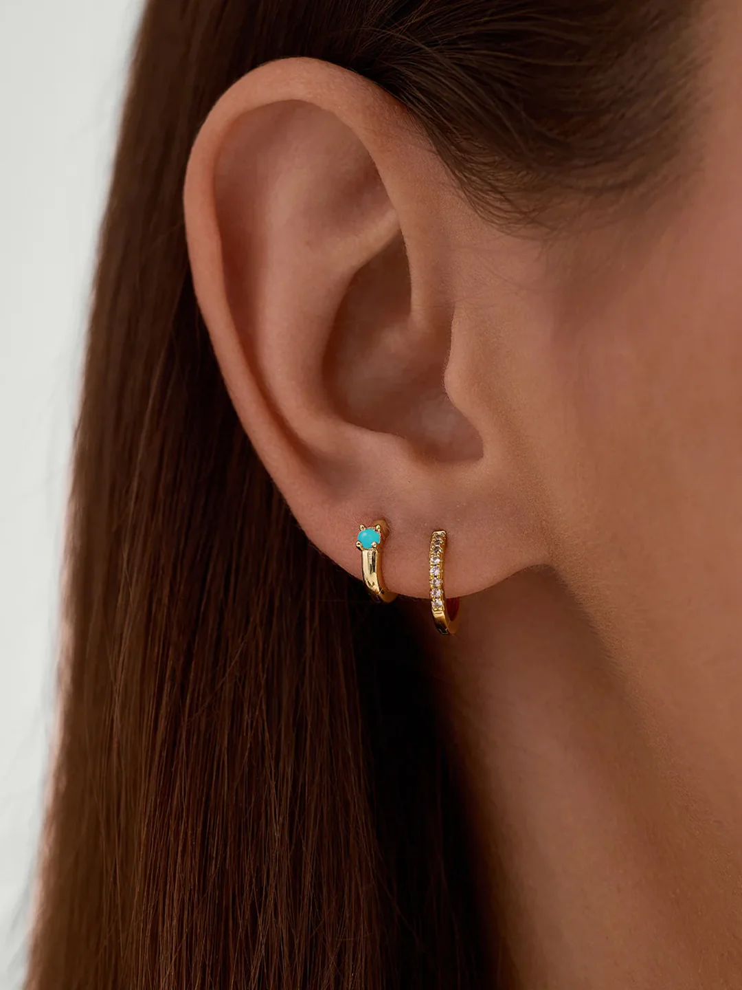 Mini Turquoise Huggies