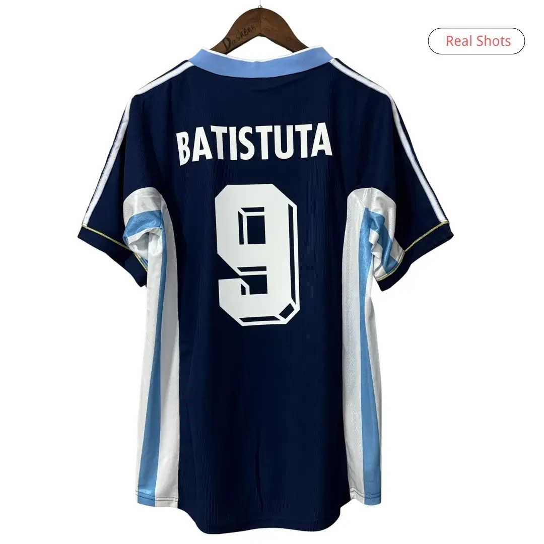 BATISTUTA #9 Argentina 1998 Away Retro Football Jersey