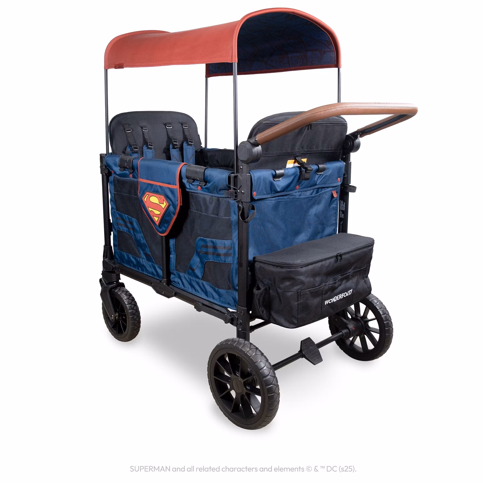 WonderFold W4 Luxe Pro (4 Seater) Stroller Wagon - Superman