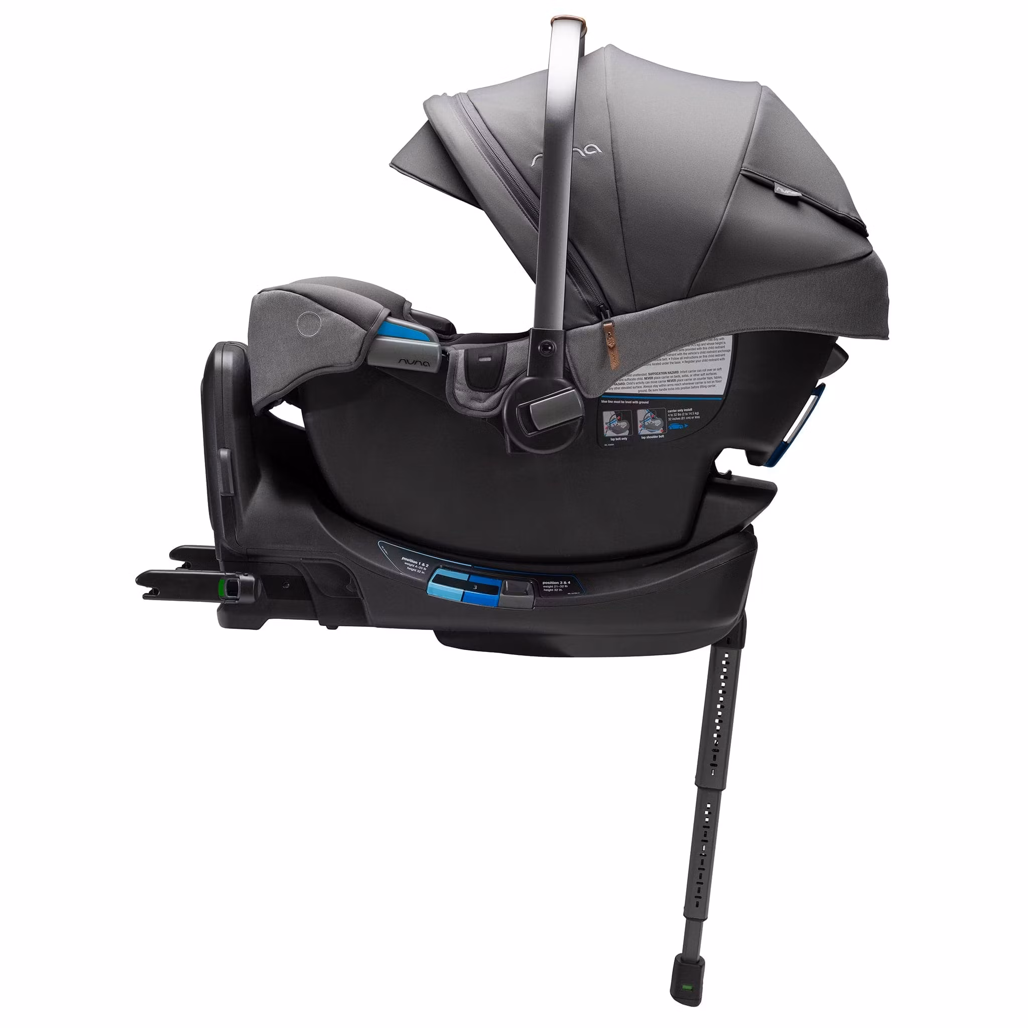 Nuna PIPA RX Infant Car Seat + RELX Base with Load Leg - Granite