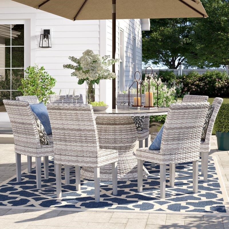 Falmouth Round 8 - Person 60'' Long Dining Set