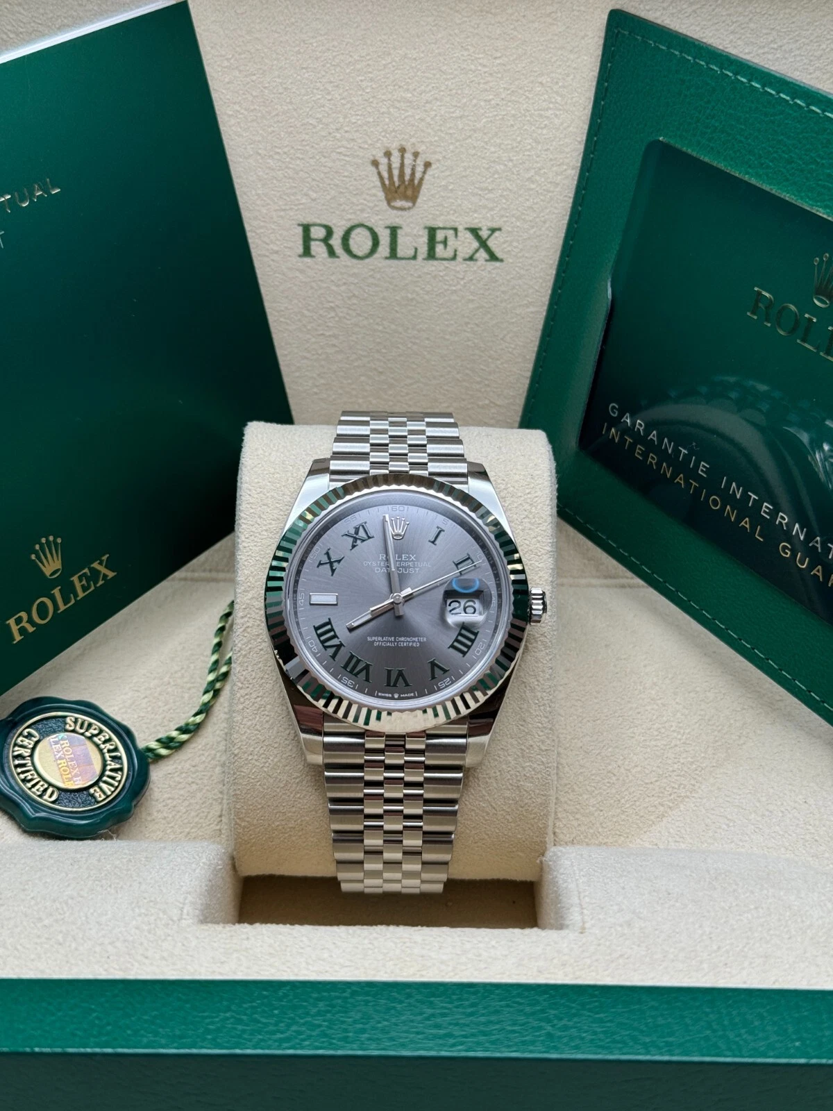 【Super Clone】RLX  Datejust 41mm 126334-0022 Slate Roman Jubilee Stainless Steel Mens Watch