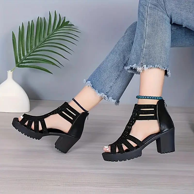 Sandals Wedges Summer Hollow Out Sandal Ladies Elegant High Heel Shoes