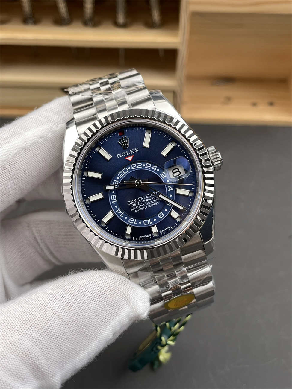 Sky Dweller Blue Dial Replica – ZF Factory 42mm Steel Automatic with Jubilee Bracelet