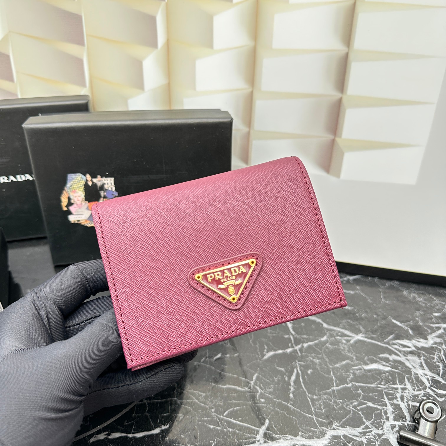 3.9″x3.5″x0.8″ Blue Leather Wallet QB-927063