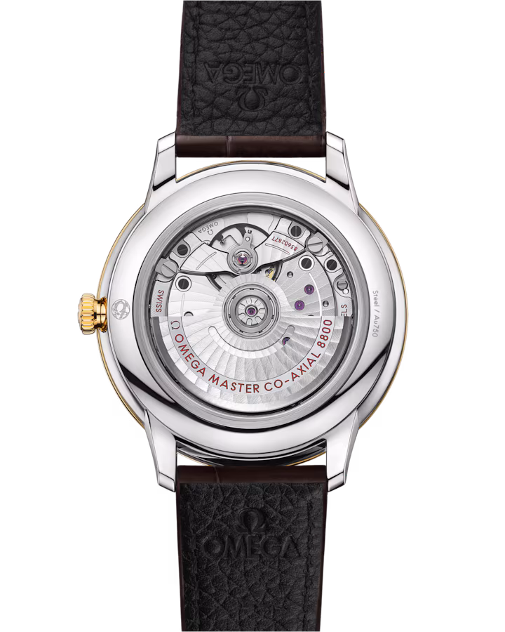 Omega De Ville Prestige 40mm Silver Dial with Diamonds Stainless Steel and 18k Yellow Gold Strap 434.23.40.20.52.001