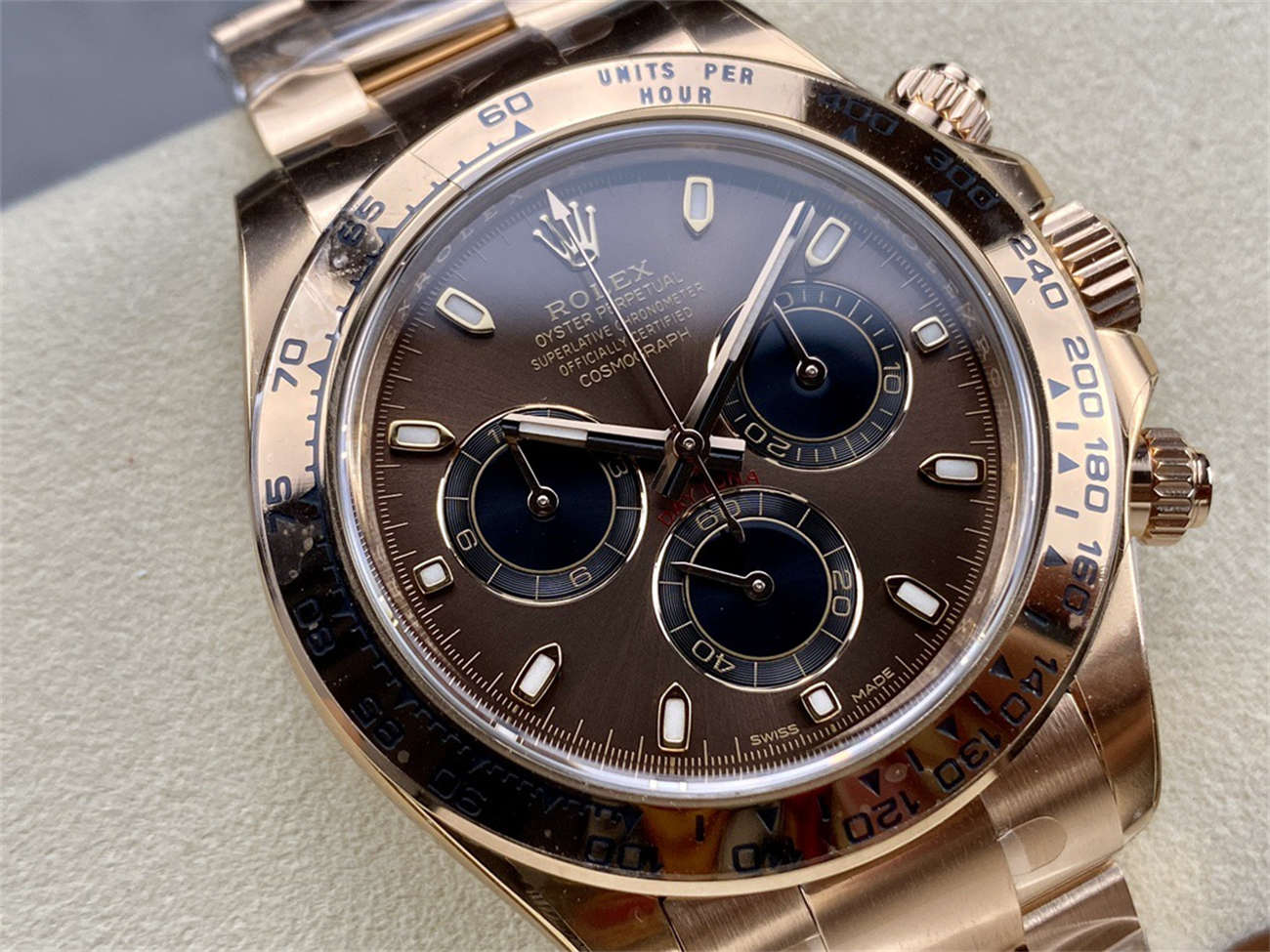 Rolex Daytona Chocolate Dial – Clean Factory Everose Gold 4130 Replica
