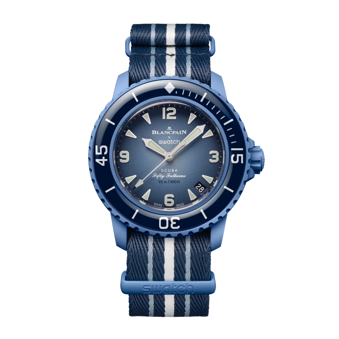 Blancpain X Swatch 時計 BIOCERAMIC SCUBA FIFTY FATHOMSコレクションATLANTIC OCEAN