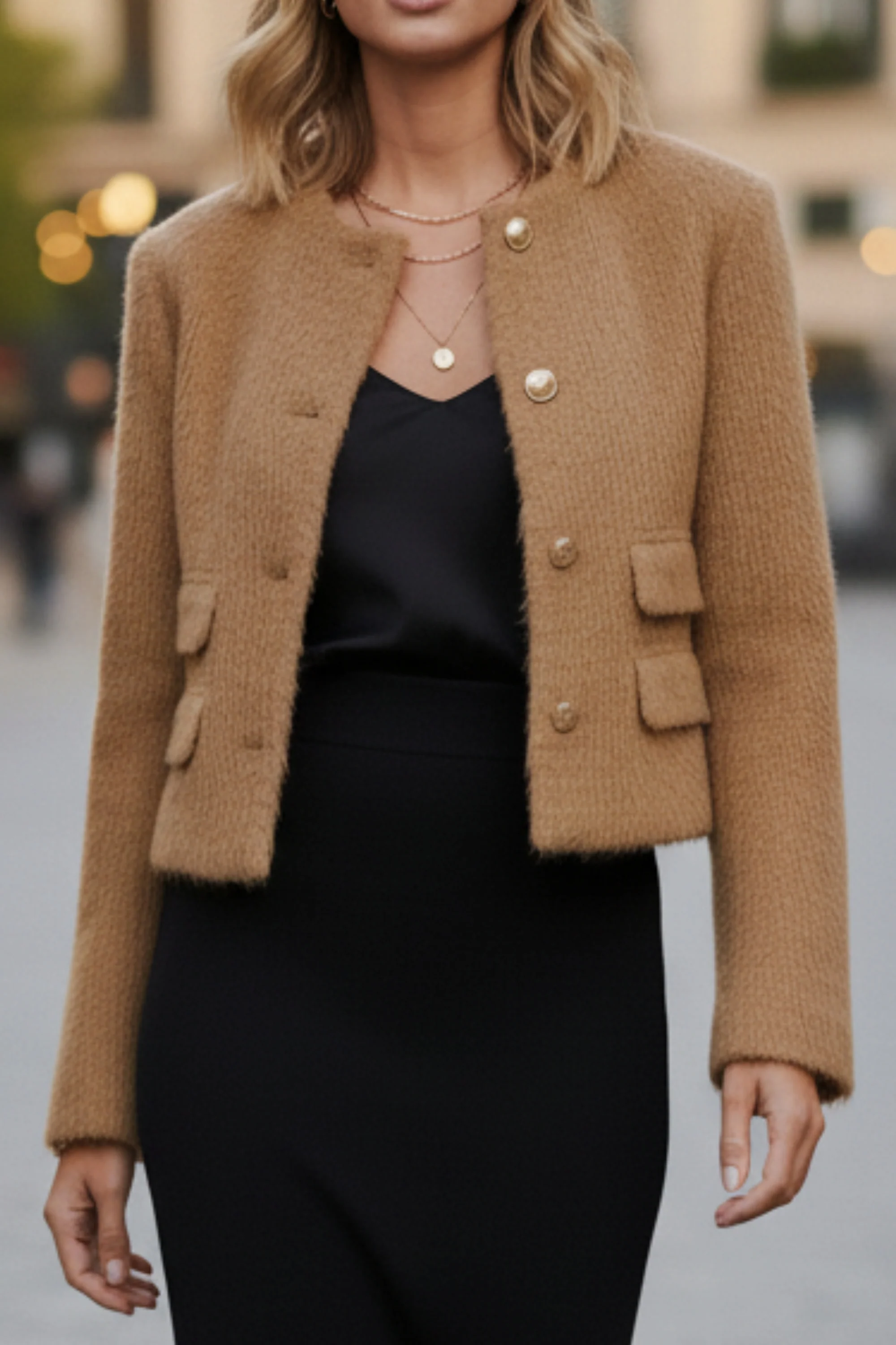 Plush Beige Frost Blazer