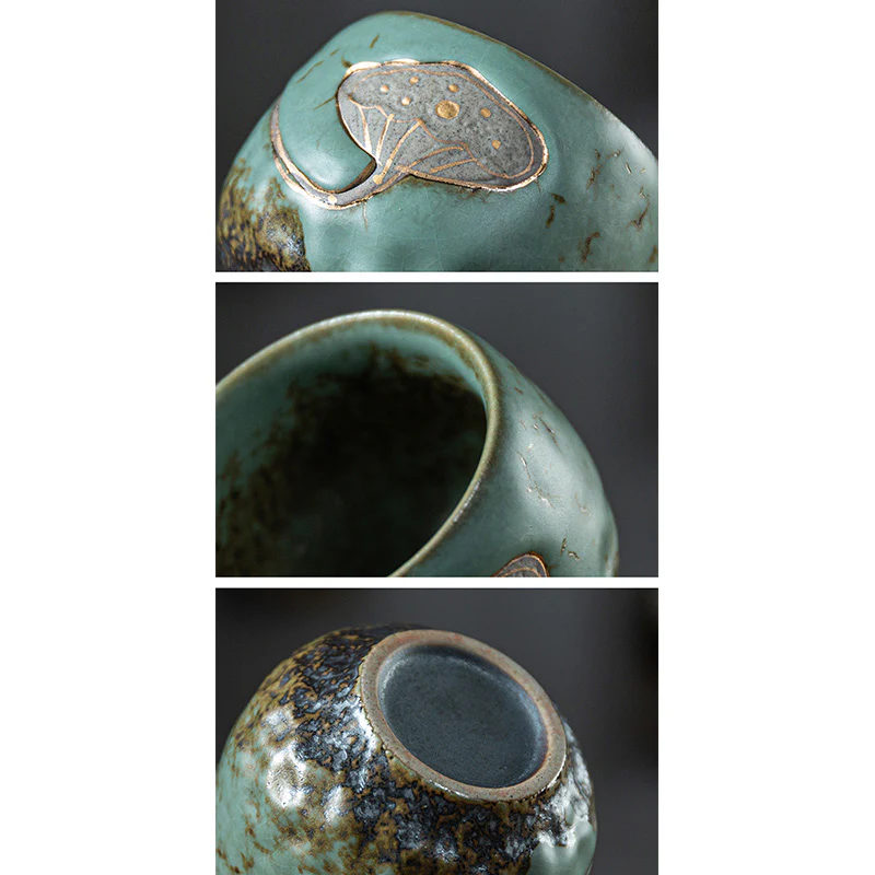 Lotus Pod Engraved Teacup Kung Fu Tea Cup