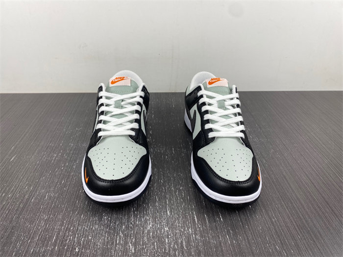 NK Dunk Low Grey Black Orange Mini Swoosh FN7808-001