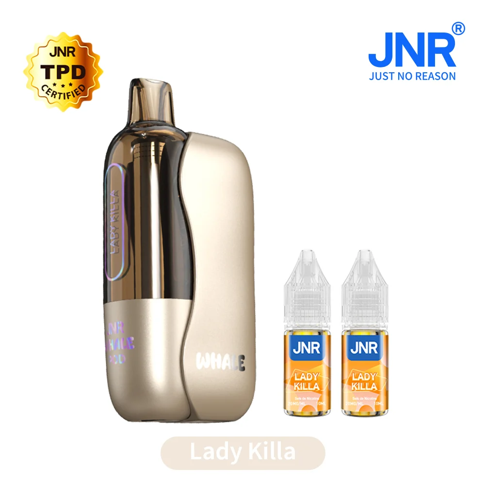 JNR Whale 38K Puffs - Kit Pod Pré-rempli et Rechargeable - Vape Grok
