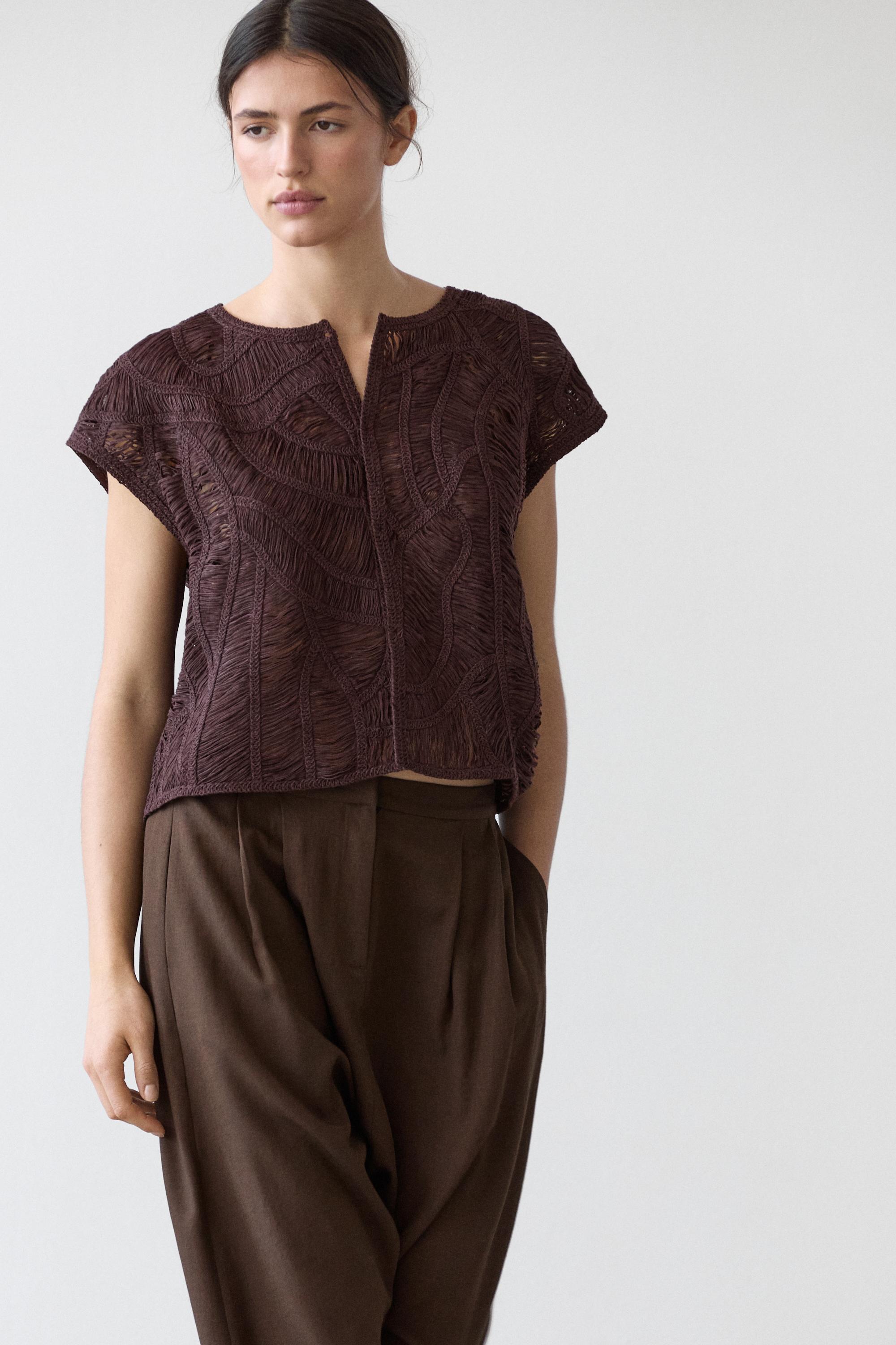 Chaleco punto crochet