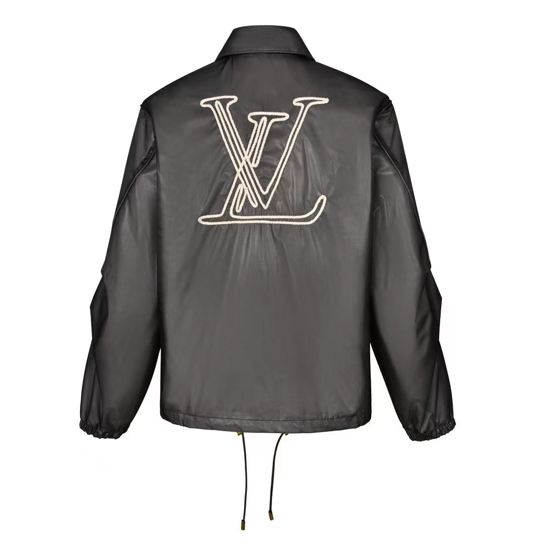 LV 24ss nautical collection transparent drawstring jacket with embroidered logo