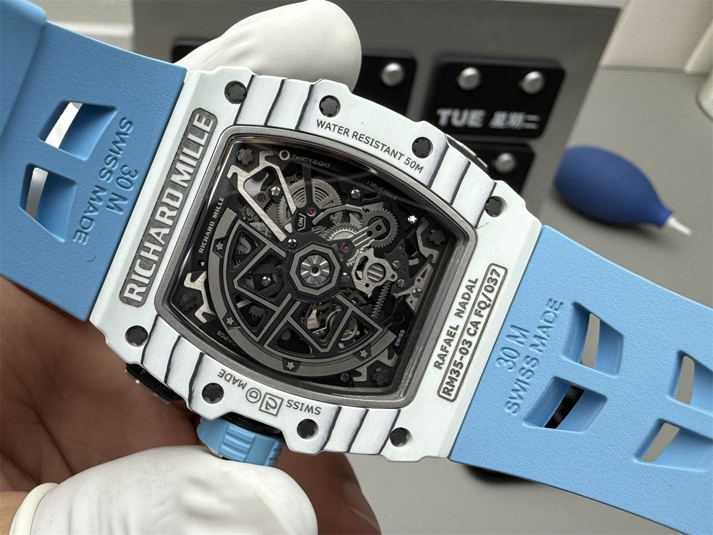 Richard Mille RM35-03 Replica – N1 Factory White Quartz TPT 43mm