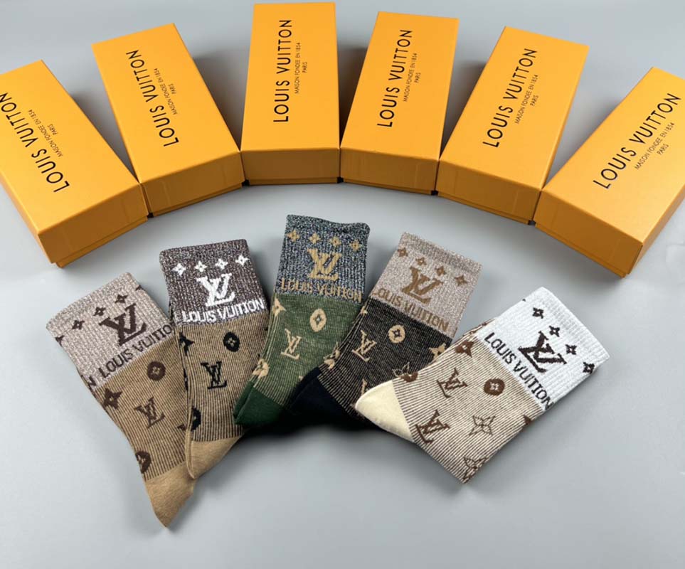 Set of 5 Pairs of Cotton Breathable Crew Socks WZ-924000247