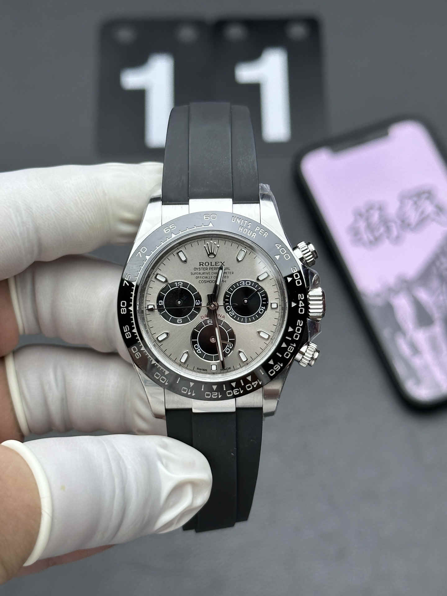 Clean Factory Daytona 116519LN-0027 – Premium Grey Dial White Gold Chronograph Replica