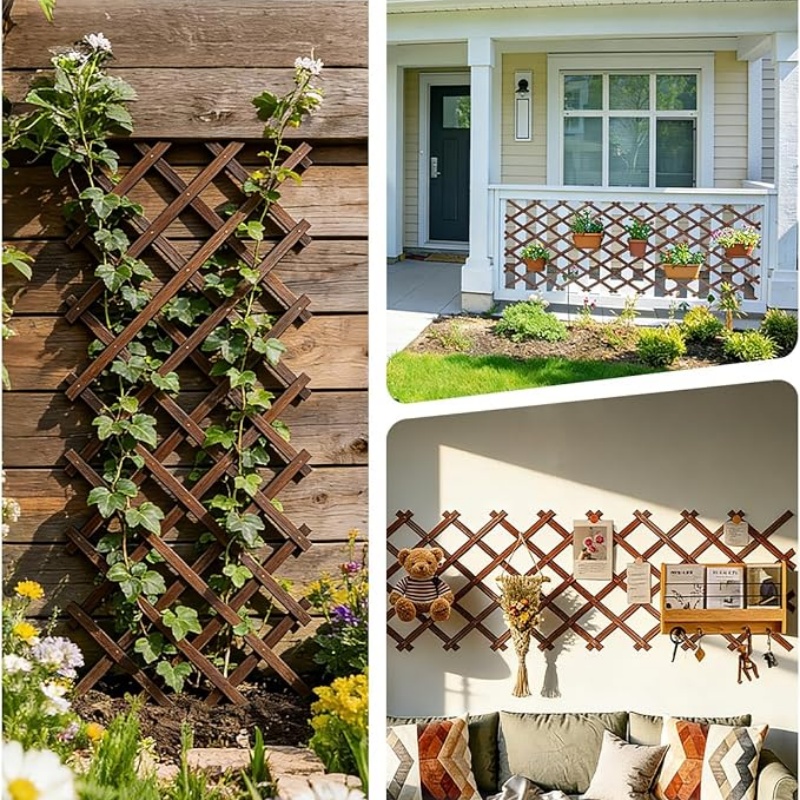 GREENFOLD Expandable Wooden Latice Fence Panel