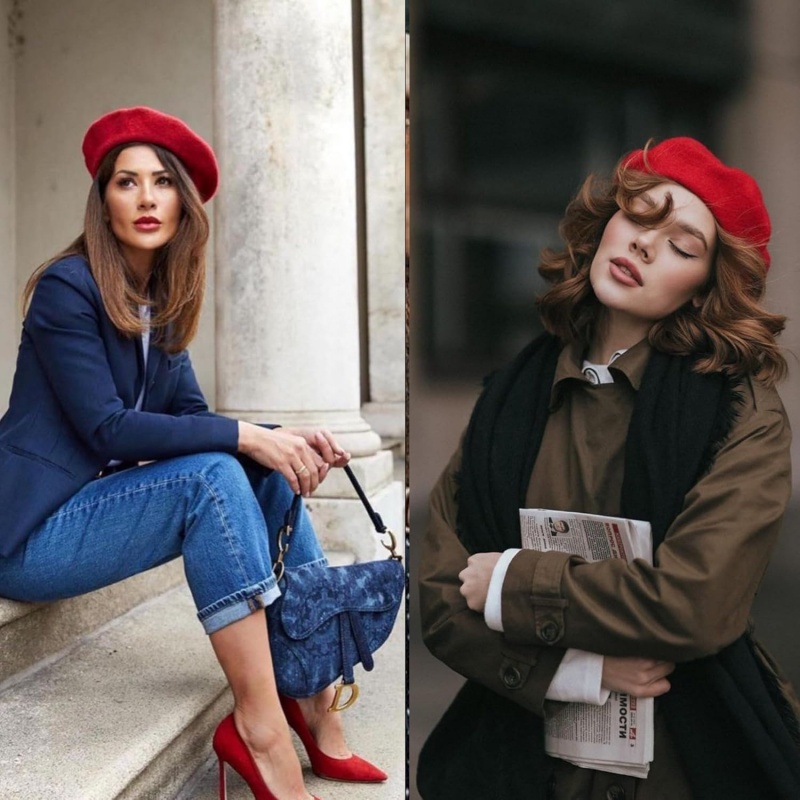 Women's French Beret Hat Solid Artist Hat