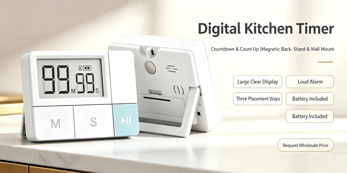 LIORQUE® Multi-Purpose Digital Timer – Versatile Countdown Timer for Home, Study & Commercial - LIORQUE