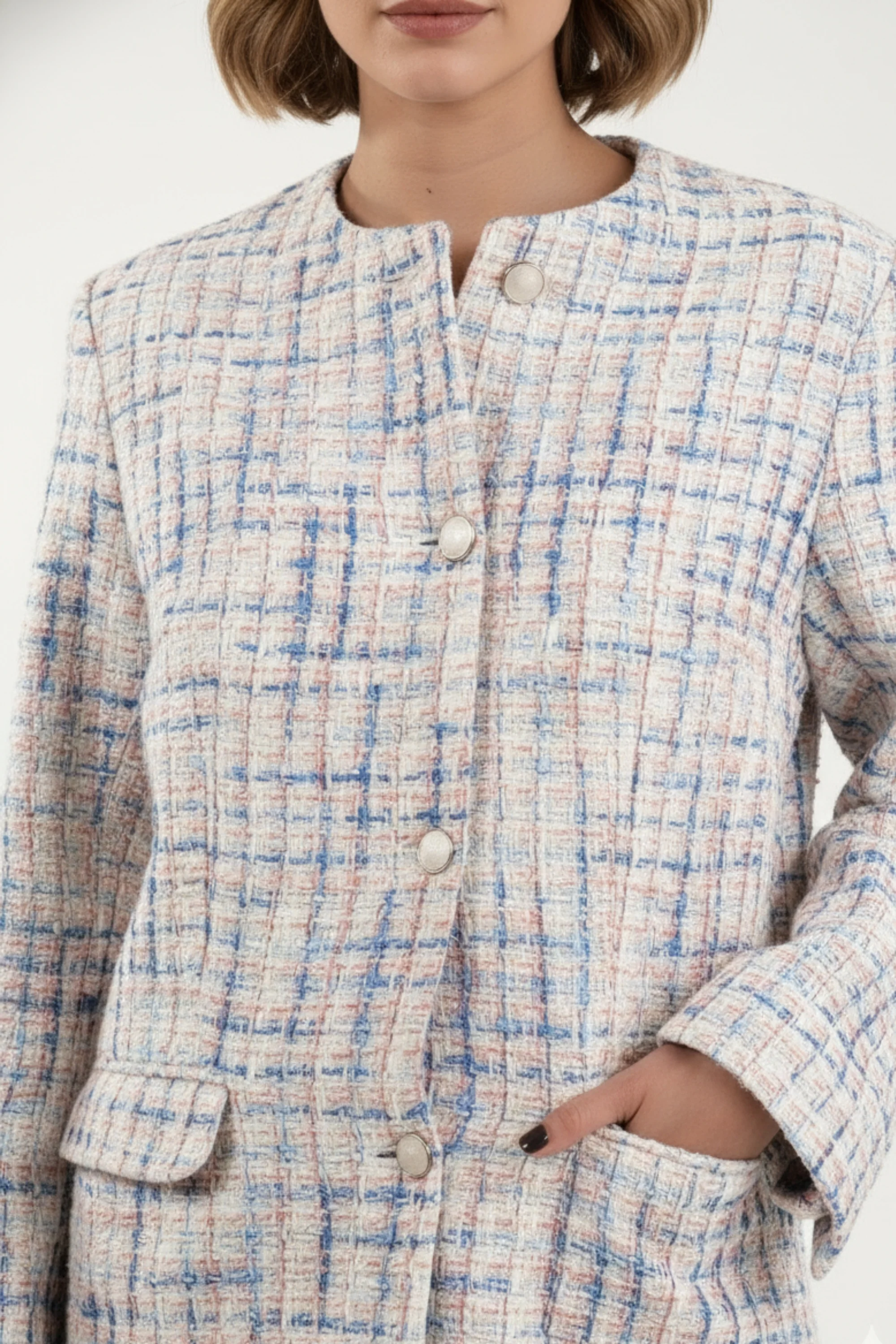 Frosted Grace Tweed Blazer