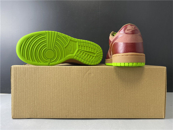 NK Dunk Low 1-Piece Laser Varsity Red Chartreuse 311611-661