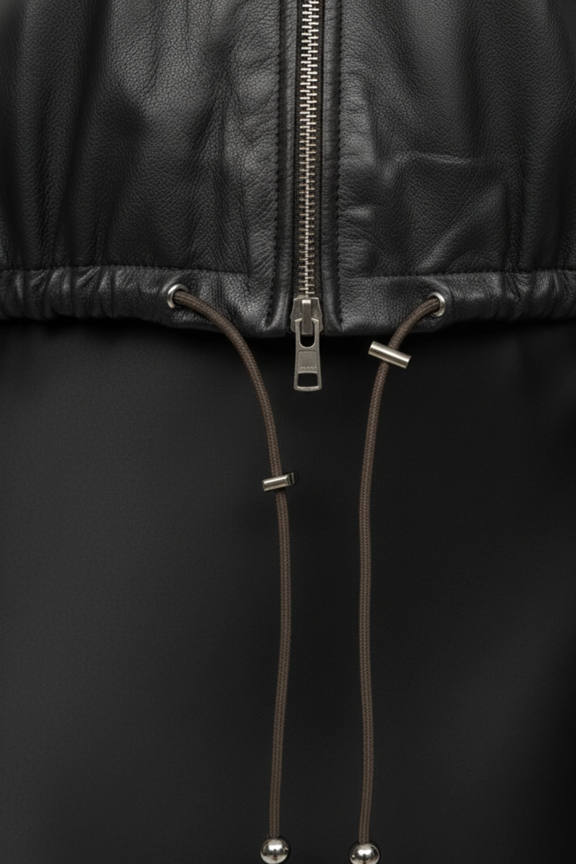 Black Luxe Zip Leather Jacket