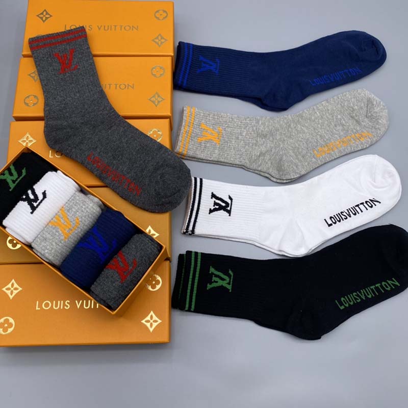 Set of 5 Pairs of Cotton Breathable Crew Socks WZ-924000238