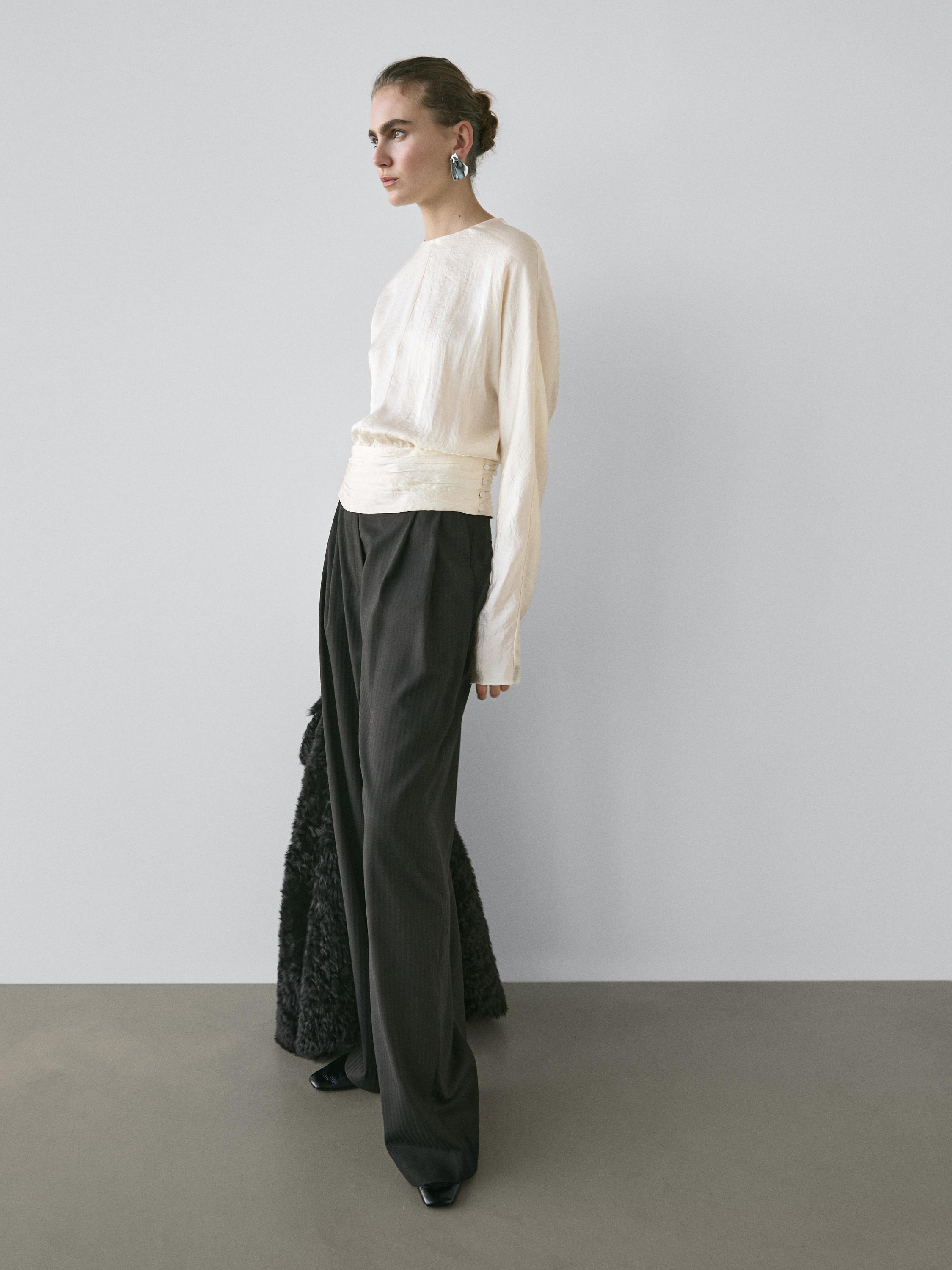 Pantalón rayas pinzas - STUDIO