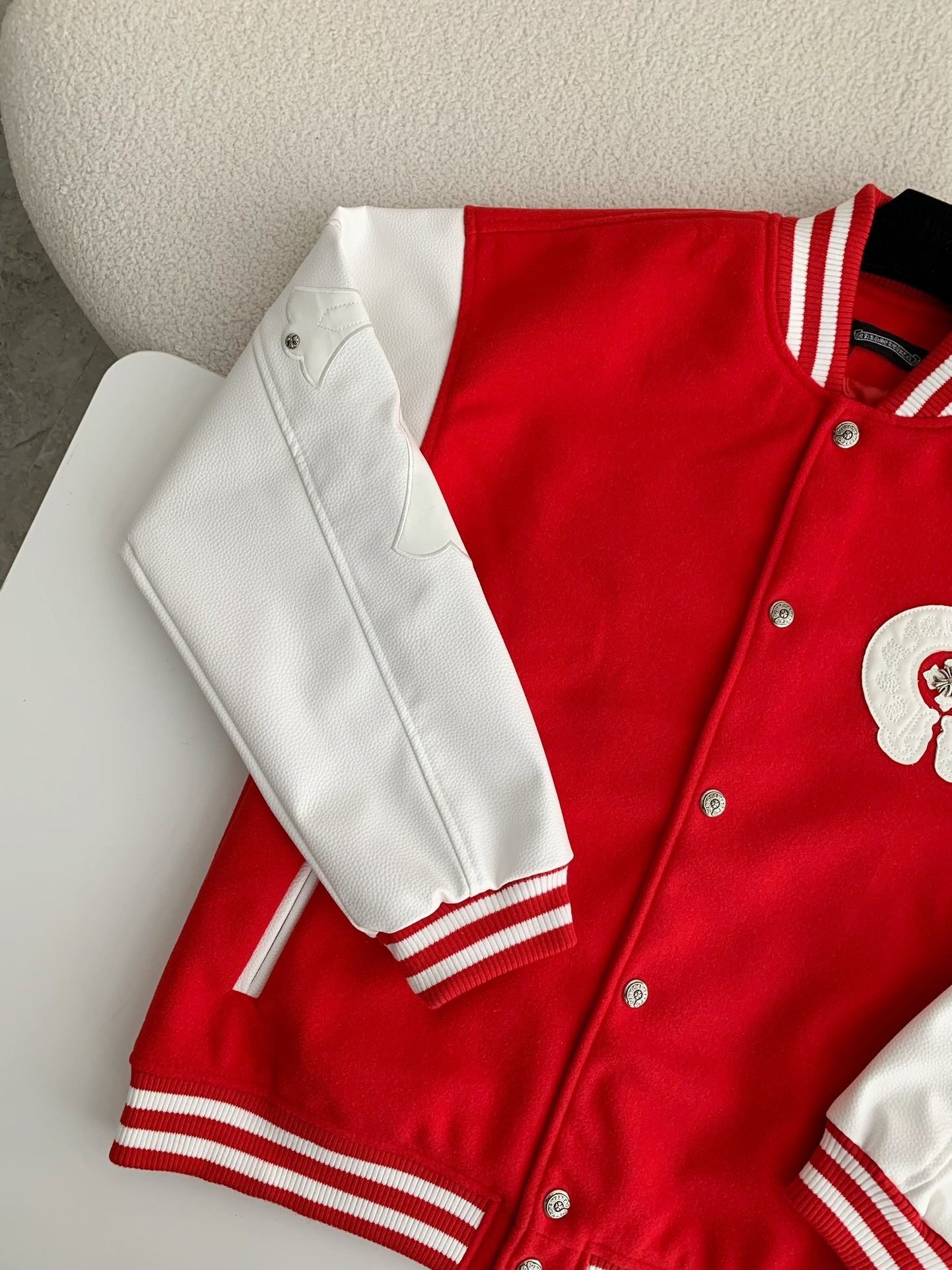 Chrome H catwalk baseball jacket