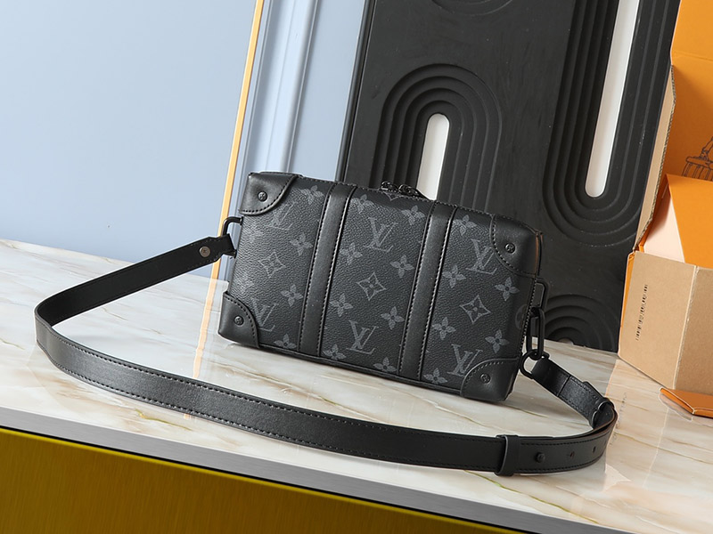 Black Prints Leather 8.9″x5.5″x2.0″ Handbag with Adjustable Strap BB-921496